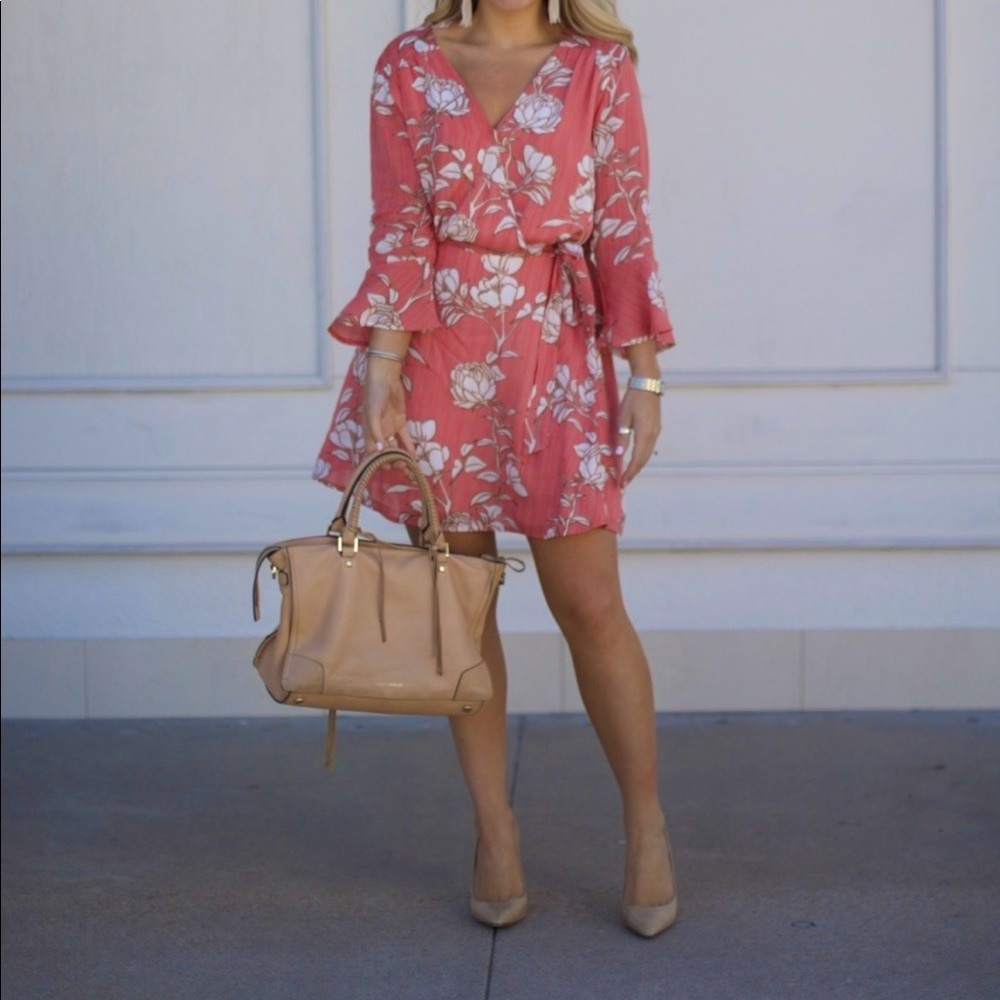Floral Mink Lovina Wrap Dress